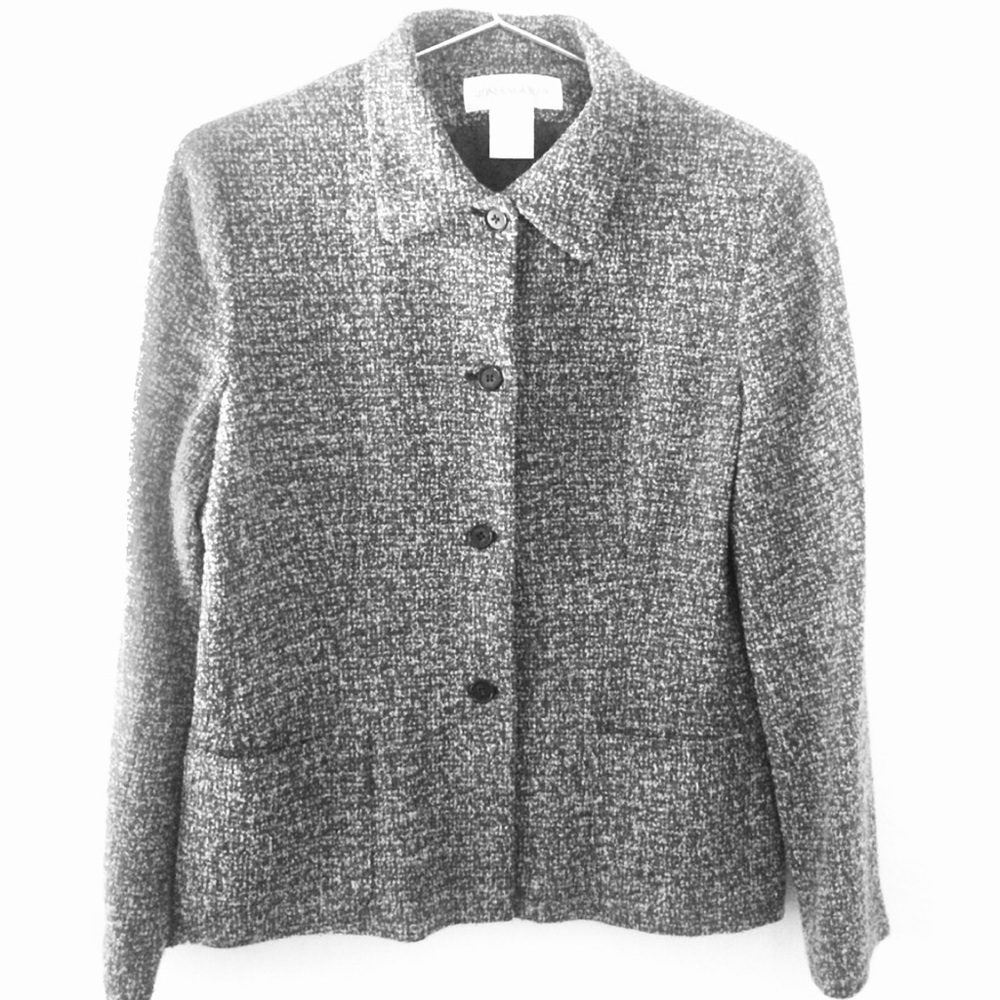 JONES NEW YORK Vintage Oversized Wool Tweed Blazer